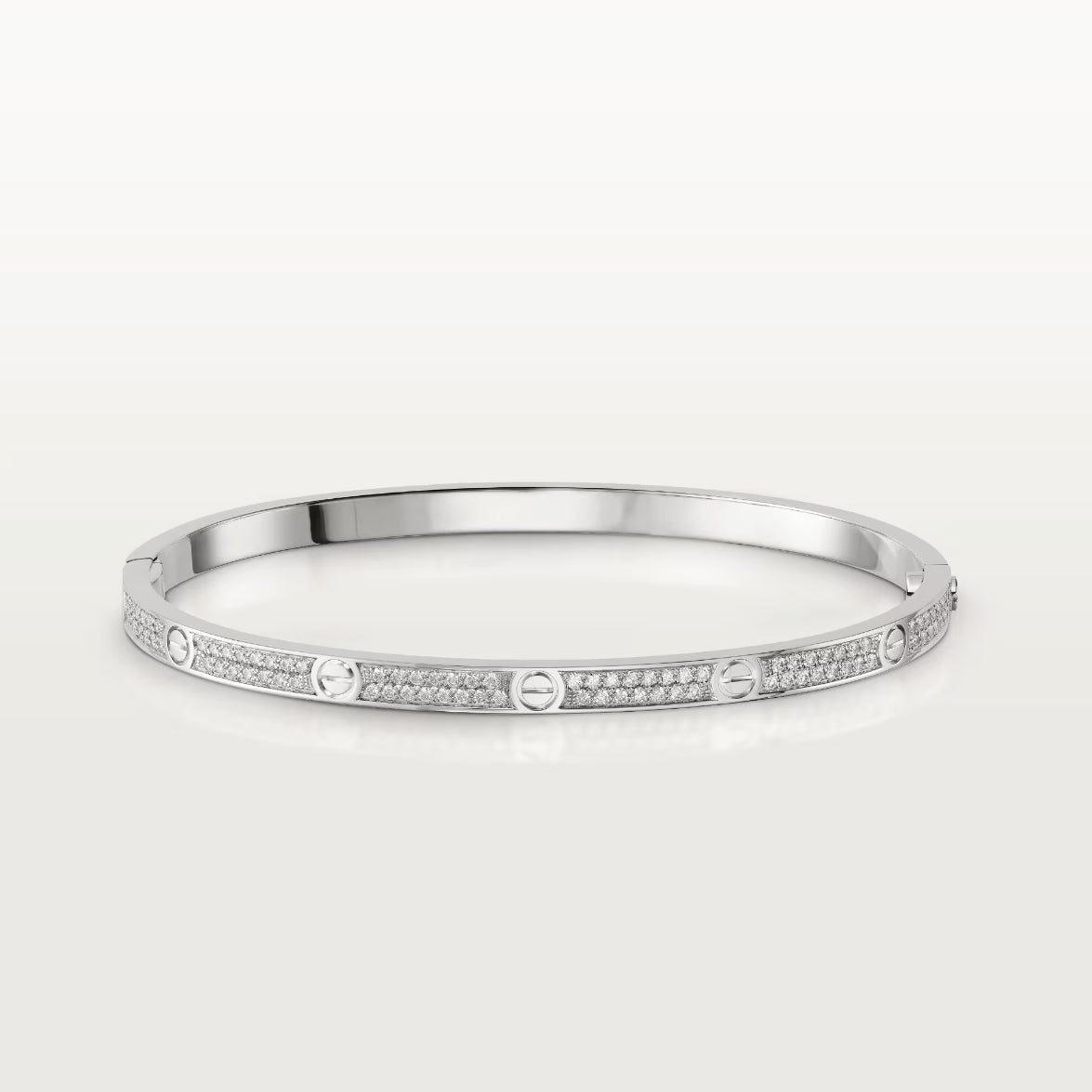 [Rosla Jewelry]LOVE BRACELET 3.65MM DIAMOND-PAVED SILVER