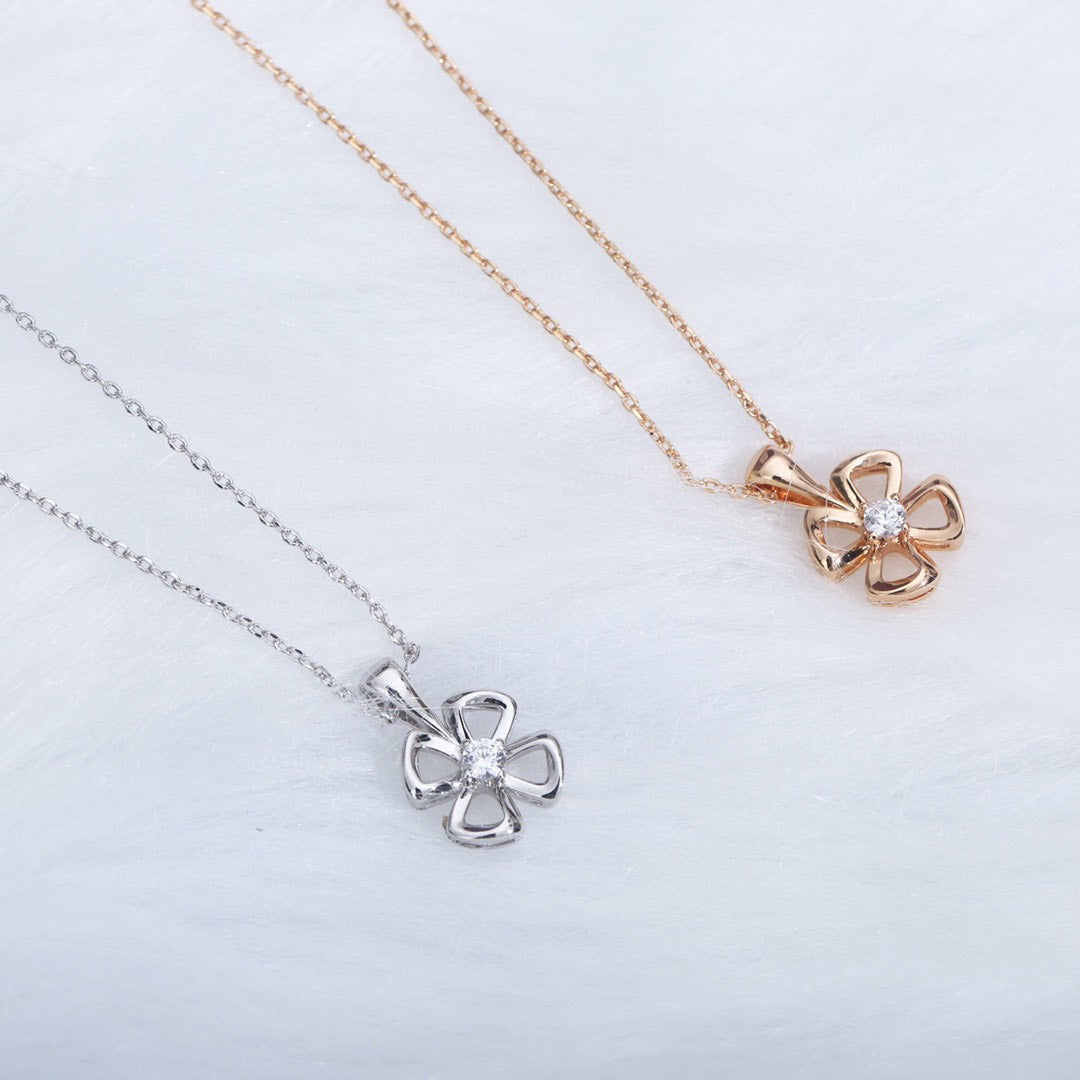 [Rosla Jewelry]FIOREVER NECKLACE DIAMOND CENTER