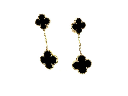 [Rosla Jewelry]CLOVER 2 MOTIFS  EARRINGS (MULTIPLE CHOICESC