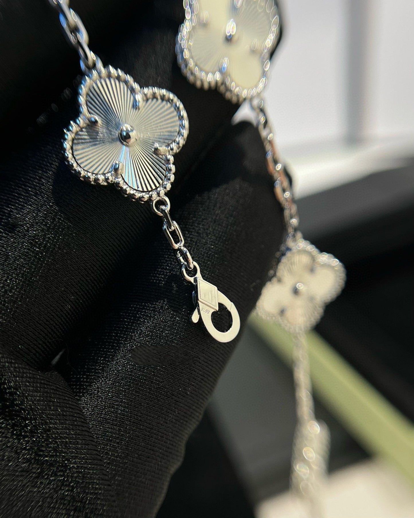 [Rosla Jewelry]CLOVER SILVER 5 MOTIFS BRACELET