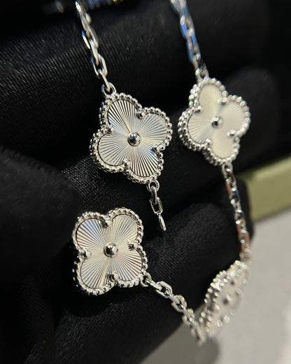 [Rosla Jewelry]CLOVER SILVER 5 MOTIFS BRACELET